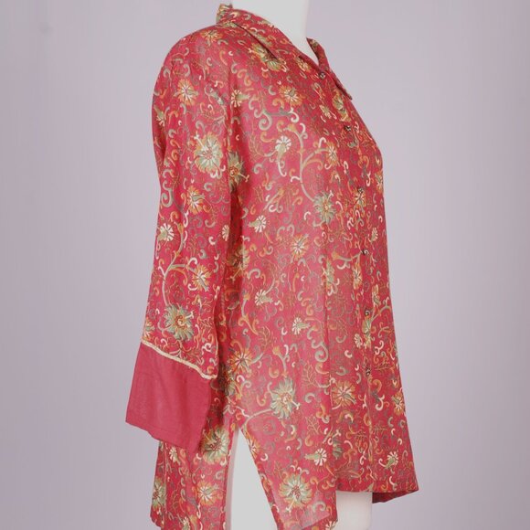 EUC Diza Gabo Printed Blouse, Sz - L/XL - Picture 3 of 6